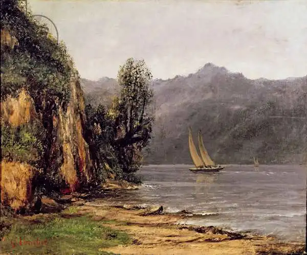 Courbet, Gustave: Vue du Lac Leman, c.1873-77