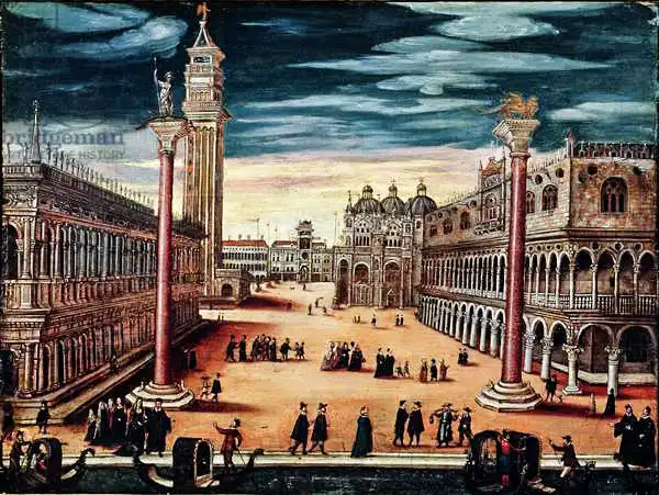 Italian school (16th century): The Piazzetta di ...