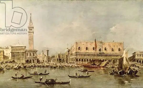 Guardi, Francesco: The Piazzetta and the Palazzo Ducale from the Basin of San Marco