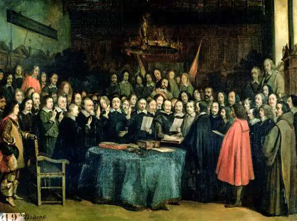 Jacquand, Claude: The Swearing of the Oath of Ratification of the Treaty of Munster, 15th May 1648
