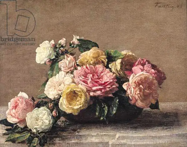 Fantin-Latour, Jean: Roses in a Dish
