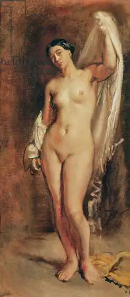 Chassériau, Théodore: Standing Female Nude, study for the central figure of 