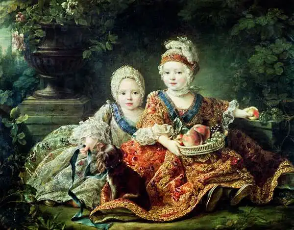 Drouais, François-Hubert: Louis de France (1754-93) duc de Berry and Louis de France (1755-1824) comte de Provence, future Kings Louis XVI and Louis XVIII of France