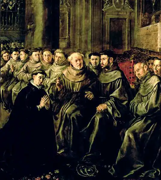 Herrera, Francisco: Welcoming St. Bonaventure (1221-74) into the Franciscan Order
