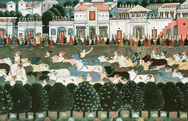 Indian school (19th century): Returning to the Cowshed