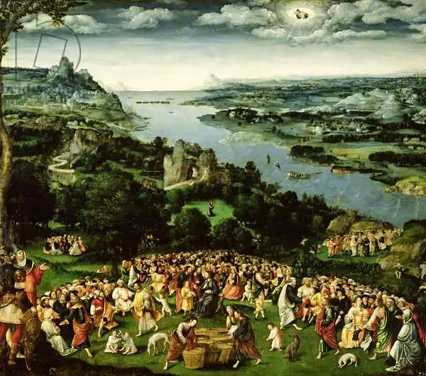 Patenier or Patinir, Joachim: The Feeding of the Five Thousand