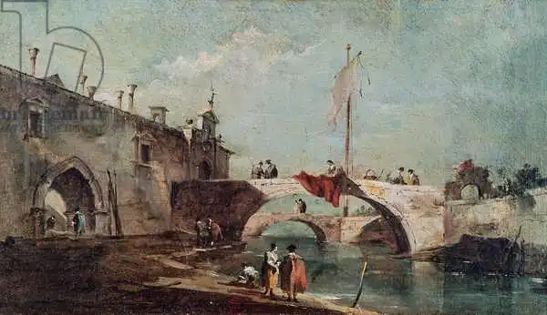 Guardi, Francesco: Landscape with a Canal