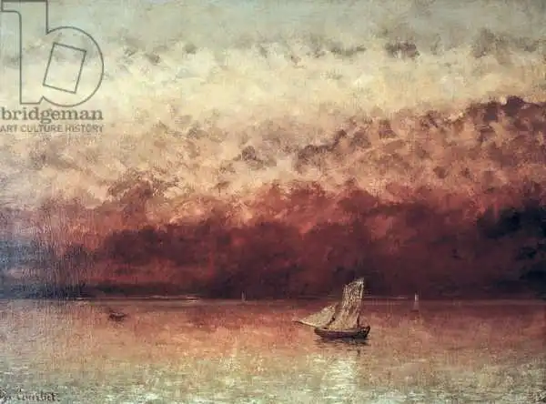 Courbet, Gustave: Lake Leman with Setting Sun