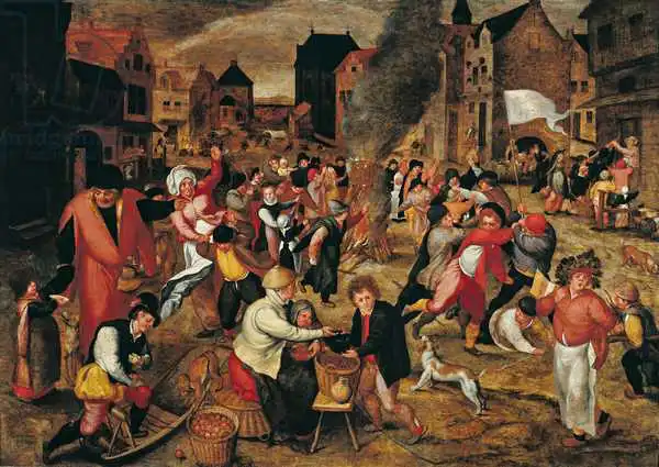 Cleve, Maerten van: The Fires of St. Martin