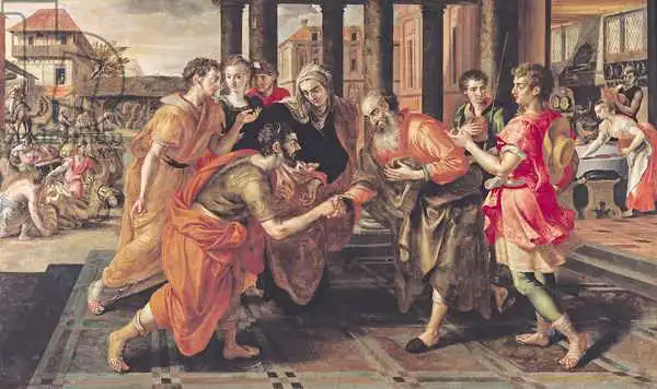 Vos, Maarten de: Laban Presenting Eliezer to his Father