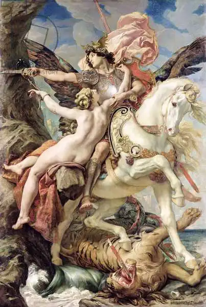 Blanc, Joseph Paul: La délivrance: Ruggiero et Angelica