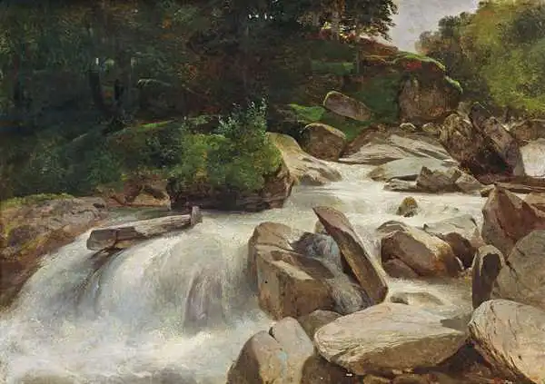 Calame, Alexandre: River Study, c.1846-50