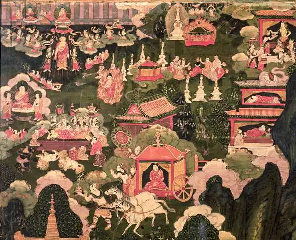 Tibetian school (18th century): Parinirvana and the Death of Buddha, from 