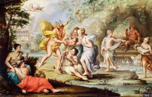 Flemish school (18th century): La naissance de Bacchus