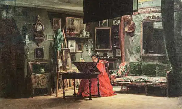 Giraud, Charles: Princess Mathilde Bonaparte (1820-1904) in her Studio