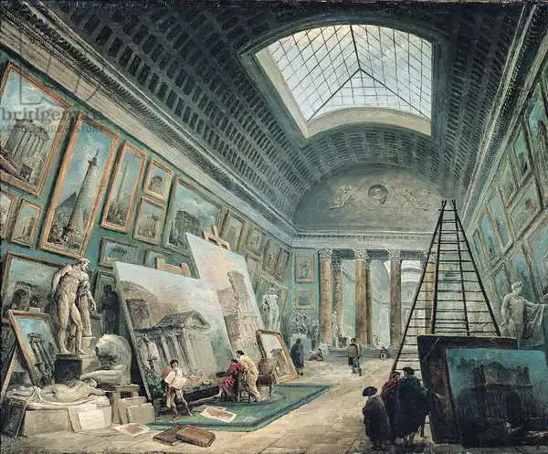 Robert, Hubert: A Museum Gallery with Ancient Roman Art, before 1800