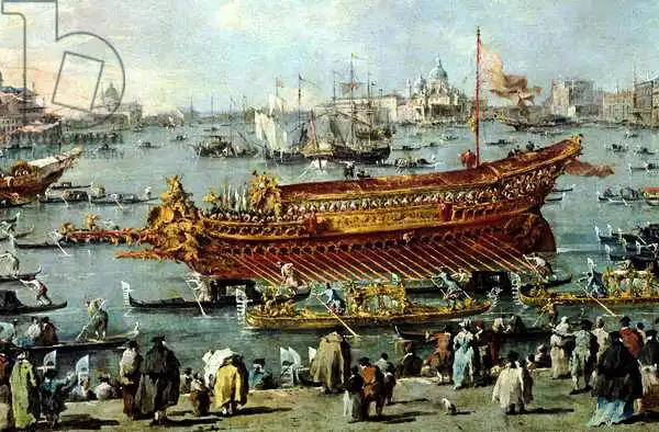 Guardi, Francesco: Le départ du «Bucentaur» vers le Lido de Venise le jour de l
