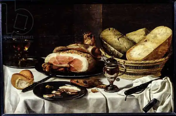 Claesz, Pieter: Still Life with Ham