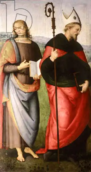 Perugino, Pietro: St. John the Evangelist and St. Augustine of Hippo, c.1502-21