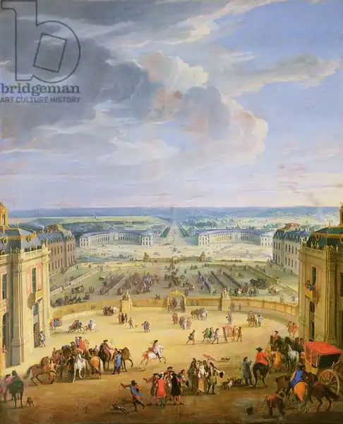 Martin, Jean-Baptiste: Perspective View from the Chateau of Versailles of the Place d