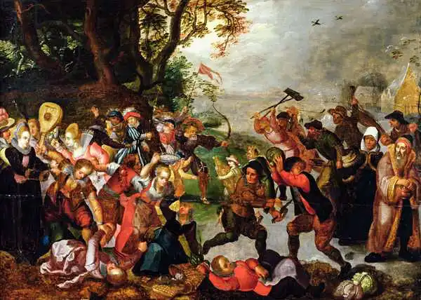 Flemish school (17th century): The Battle Between Winter and Summer