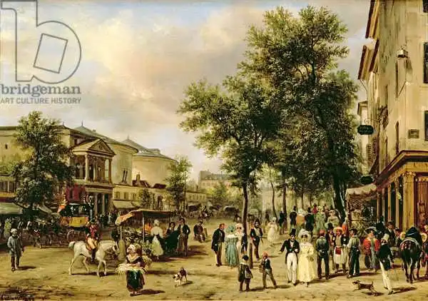 Canella, Giuseppe: View of Boulevard Montmartre, Paris