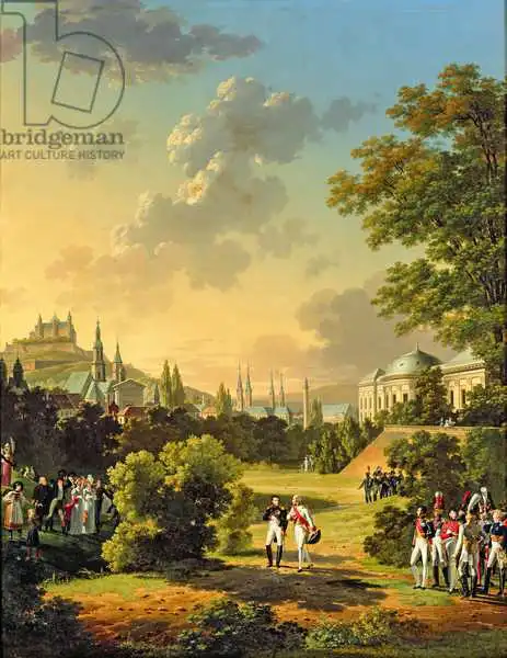 Lecomte, Hippolyte: Meeting Between Napoleon I (1769-1821) and Ferdinand III (1769-1824) Grand Duke of Tuscany at Wurtzburg, October 1806