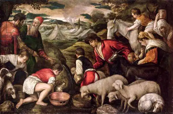 Bassano, Jacopo: Moses Striking Water from the Rock
