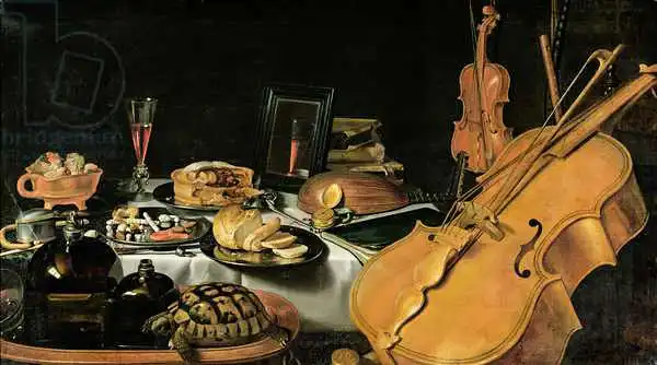 Claesz, Pieter: Nature morte avec des instruments de musique