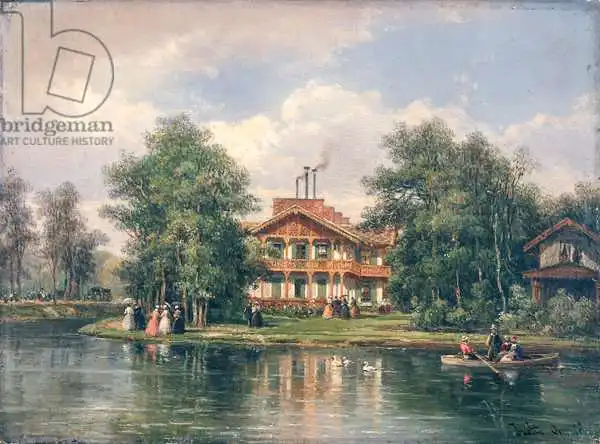 Ouvrie, Pierre Justin: Le chalet avec la porte jaune dans le Bois de Vincennes