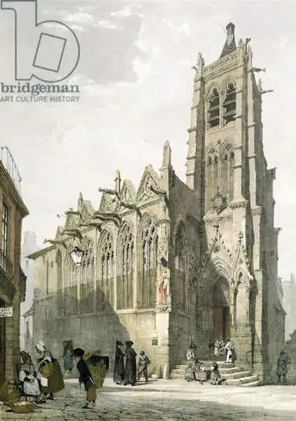 Boys, Thomas Shotter: Exterior of the Church of St. Severin, Paris