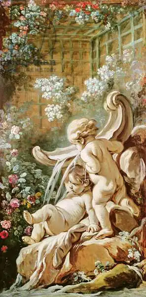 Boucher, Francois: Two Cupids by a Basin, from the salon of Gilles Demarteau, c.1750-65