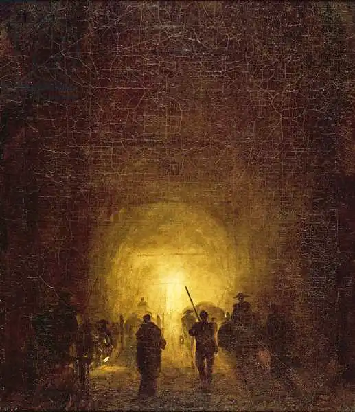 Robert, Hubert: Die Possillipo -Höhle in Neapel