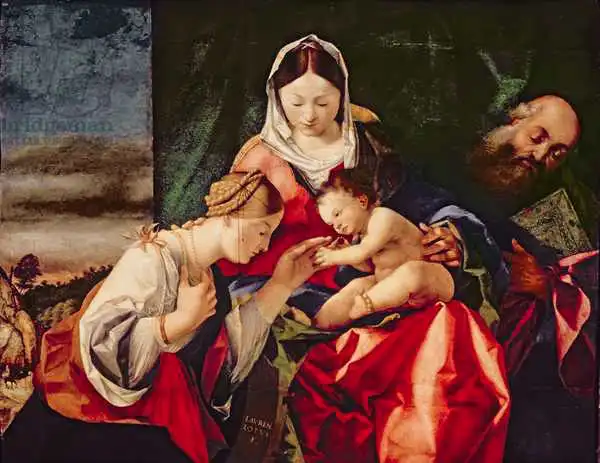 Lotto, Lorenzo: Le mariage mystique de Saint Catherine, 1505/8