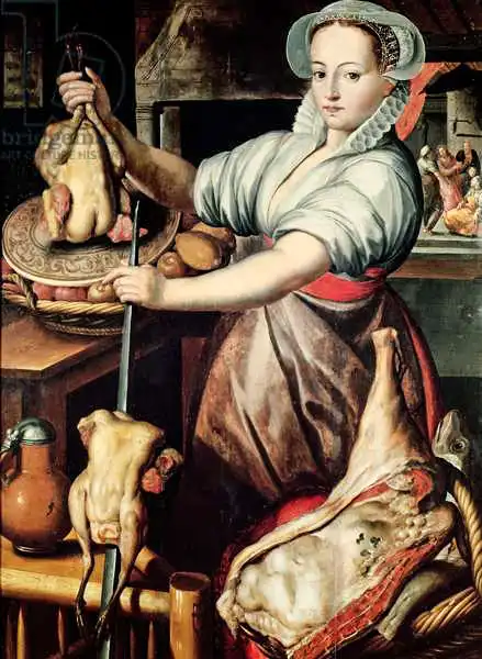 Aertsen, Pieter: Marta prepara la cena para Jesús