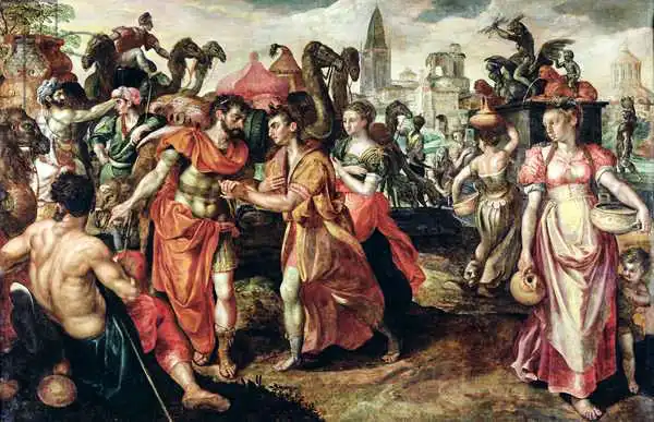 Vos, Maarten de: Laban Searching for Eliezer at the Well