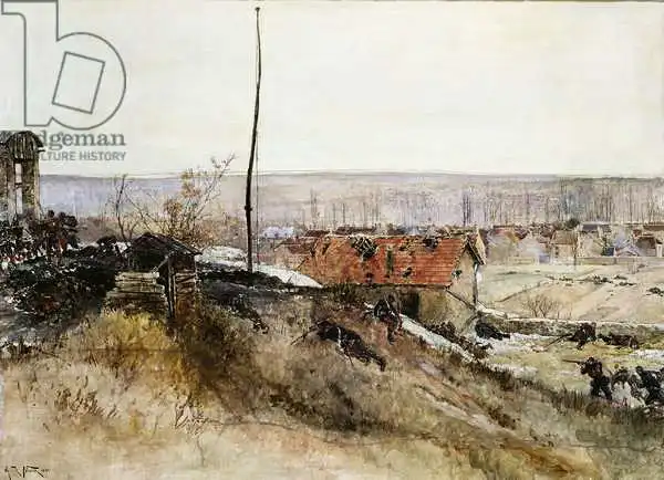 Neuville, de Alphonse: Attack on the Lime Kiln at the Champigny Quarry, 2nd December 1870
