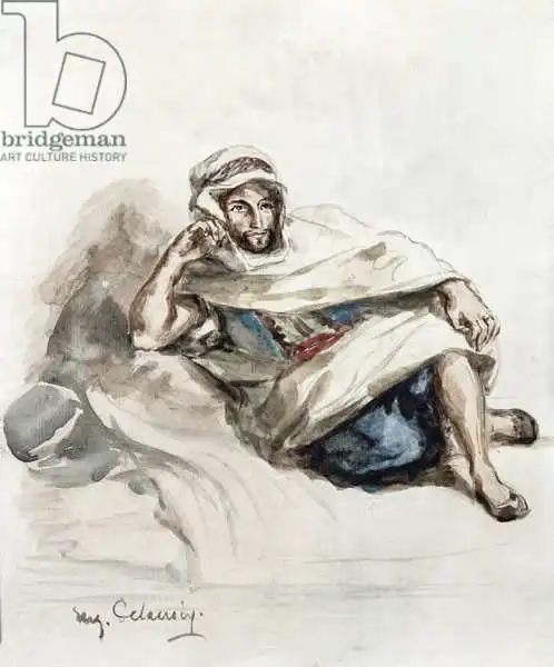Delacroix, Eugene: Seated Arab