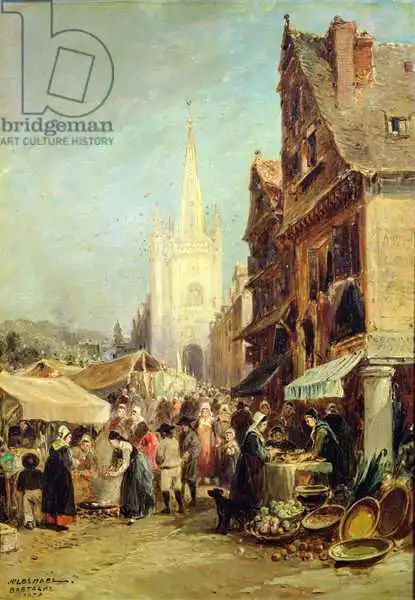 Noel, Peter Paul Joseph: Market at Hennebont