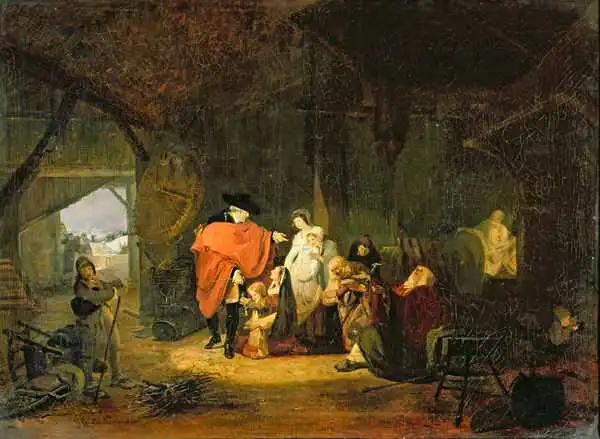Debucourt, Philibert-Louis: The Kindness of Louis XVI (1754-93) during the Winter of 1784