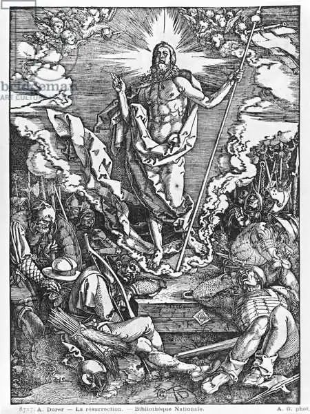 Dürer, Albrecht: Resurrection, de la série «The Great Passion»