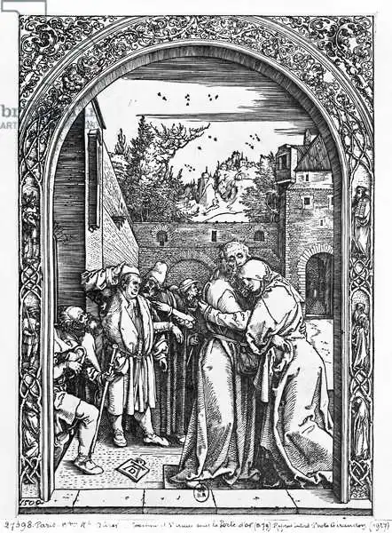 Dürer, Albrecht: The meeting of St. Anne and St. Joachim at the Golden Gate, from the 