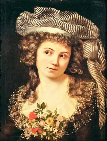 Courbet, Gustave: Portrait of a young woman in the style of Labille-Guiard
