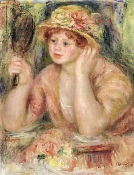 Renoir, Auguste: Frau mit einem Spiegel