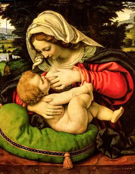 Solario, Andrea: La Vergine del cuscino verde, 1507-10