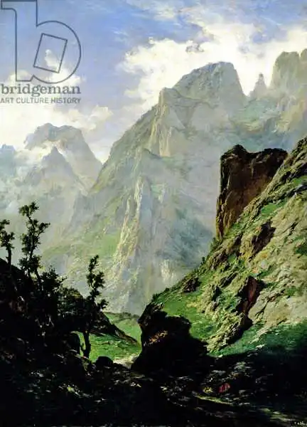 Haes, Carlos de: Mountains in Europe