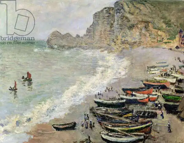 Monet, Claude: Etretat, la spiaggia e la Porte d