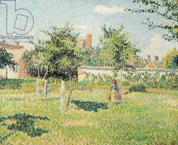 Pissarro, Camille: Woman in the Meadow at Eragny, Spring