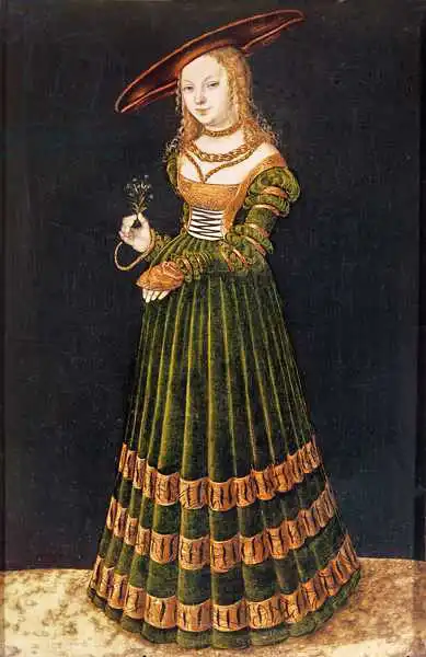 Cranach, Lucas: Young girl holding flowers