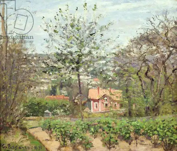 Pissarro, Camille: The Cottage, or the Pink House - Hamlet of the Flying Heart